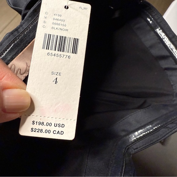 Hutch NWT Anthropologie Slim Bow-Back Mini Black Strapless Slit Dress Sz 4 *READ - Picture 6 of 13